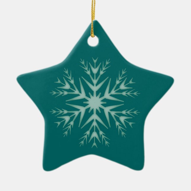 Snowflake "för första jul" - [b] julgransprydnad keramik (Framsidan)