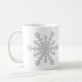 Snowflake för Vinter Silver Glitter i jul Kaffemugg