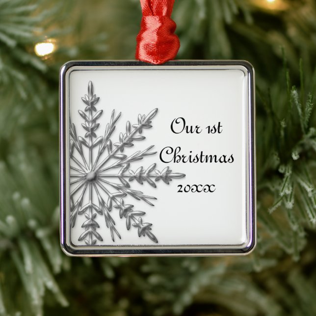 Snowflake Första julen tillsammans Julgransprydnad Metall (Träd)