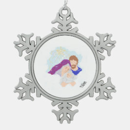 Snowflake Framed Ornament Savior är född