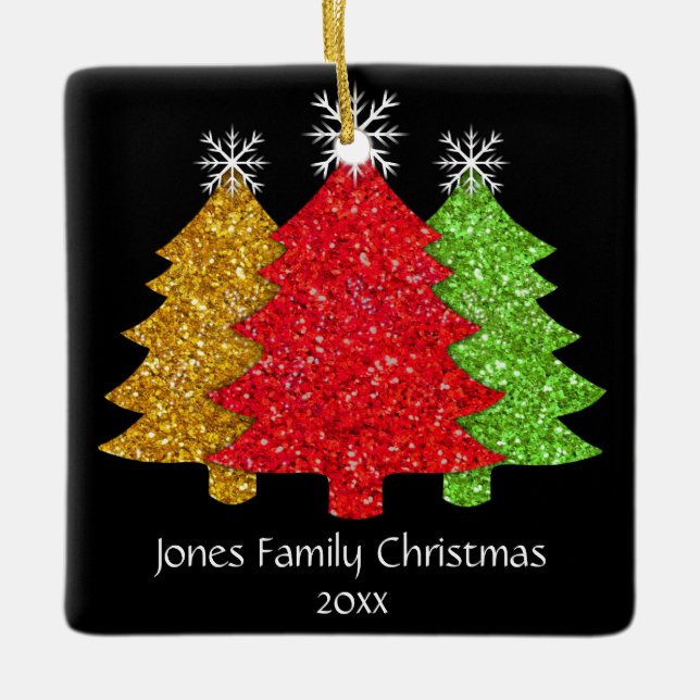 Snowflake från den rödröda grönten Julgran Julgransprydnad Keramik (Framsida)