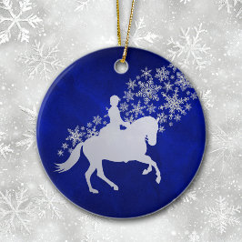 Snowflake från Equestrian Silver på Royal Blue Julgransprydnad Keramik