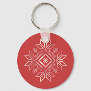 Snowflake från helgdag under julvintern nyckelring