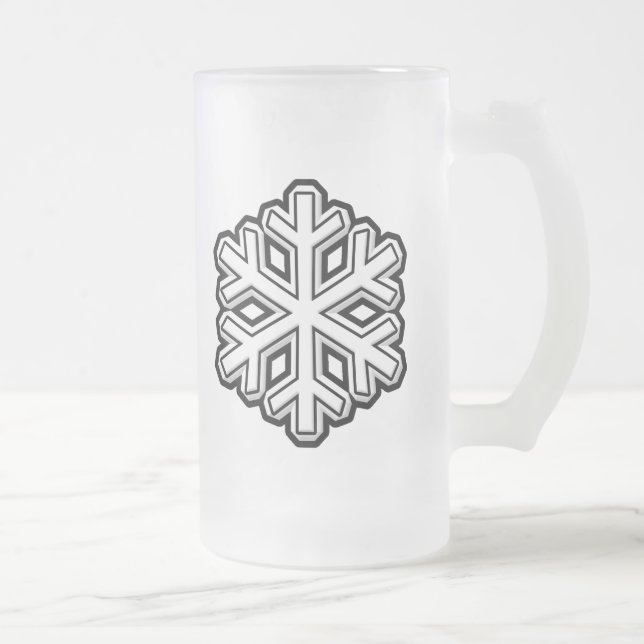 Snowflake Frostat Ölglas (Höger)
