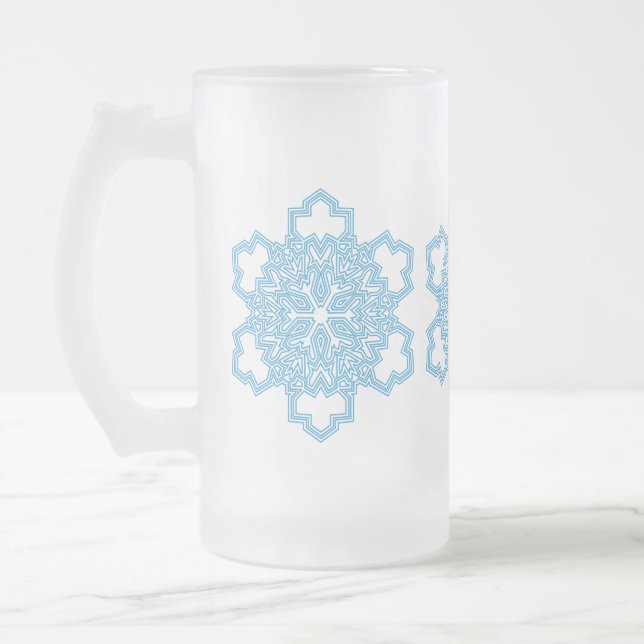 Snowflake Frostat Ölglas (Vänster)