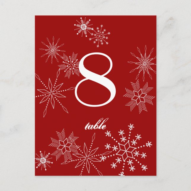 Snowflake Gems/ Bord Card Vykort (Framsida)