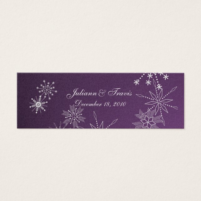 Snowflake Gems/sittplatskort Litet Visitkort (Framsidan)