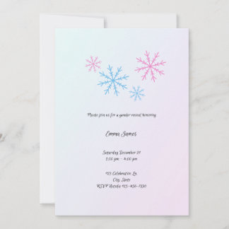 Snowflake Gender Reveal-inbjudan Inbjudningar