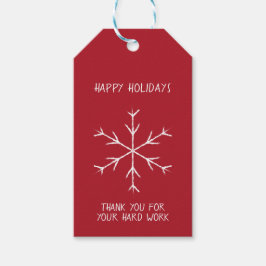 Snowflake Gift-Märkre för Helgdagar vid byrån Presentetikett