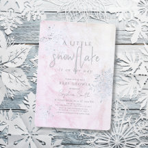 Snowflake Girl Baby Shower, frusen, Winter Silver