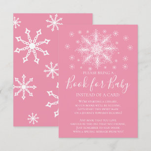 Snowflake Girls Baby Shower Bok för Baby Inbjudningar