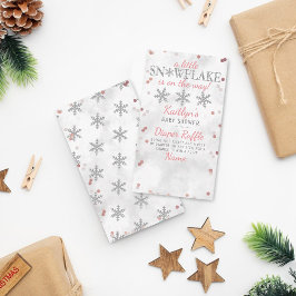 Snowflake Girls Vinter Baby Shower Diskontra Tilläggskort