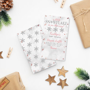 Snowflake Girls Vinter Baby Shower Diskontra Tilläggskort