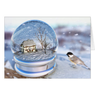 Snowflake Globe Card Hälsningskort