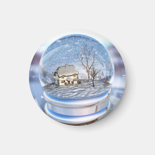 Snowflake Globe Magnet (Framsidan)