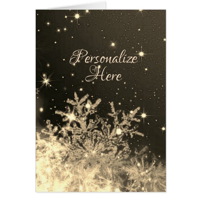 Snowflake gnistra Card Hälsningskort (Framsidan)