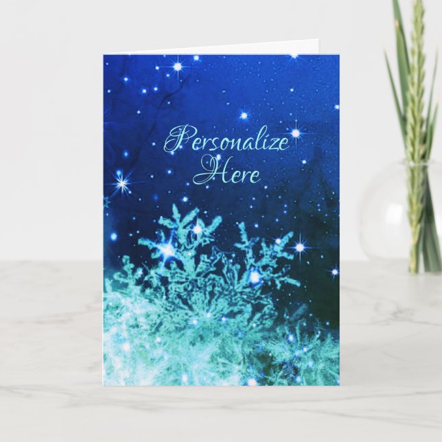 Snowflake gnistra Card Helgkort (Framsida)