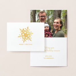 Snowflake God jul Anpassningsbar Photo Foil Card Folierat Kort