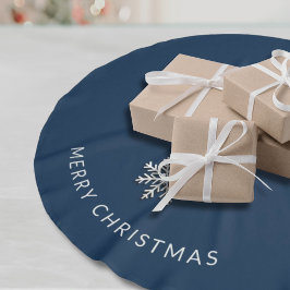 Snowflake God jul Träd Skirt Julgransmatta Borstad Polyester