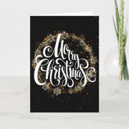 Snowflake Golden Wand - White God jul Kort
