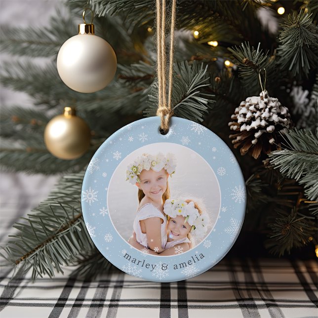 Snowflake Gräns | Foto Julgransprydnad Keramik (Skapare uppladdad)