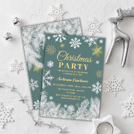 Snowflake Gräs Elegant Corporate jul Party Inbjudningar