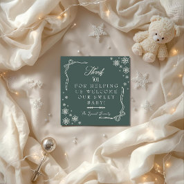 Snowflake green Labor & Delivery NICU Hospital Tack Kort