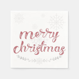 Snowflake & Grenar Helgdag Napkins Pappersservett