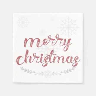 Snowflake & Grenar Helgdag Napkins Pappersservett