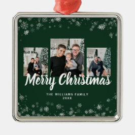 Snowflake Grönt Ornaments Julgransprydnad Metall