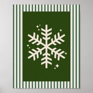 Snowflake-Grönt Poster