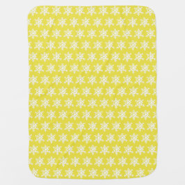 Snowflake Gult Baby Blanket Bebisfilt