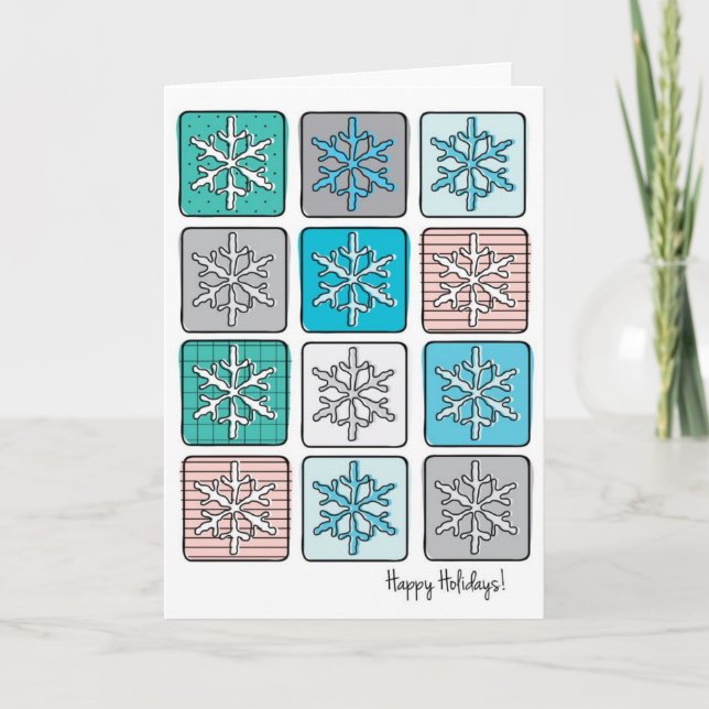 Snowflake Helgdag Card Helgkort (Framsida)