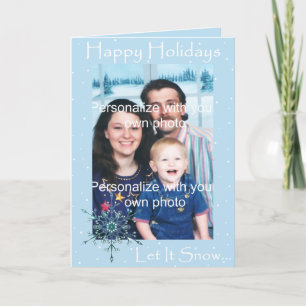 Snowflake Helgdag Card Helgkort