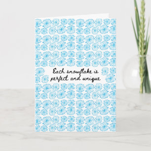 Snowflake Helgdag Card Kort