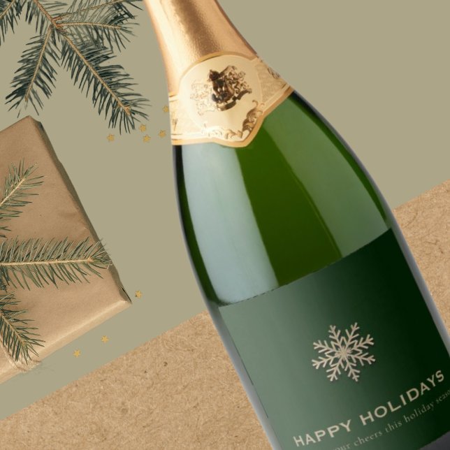 Snowflake Helgdag Champagne Label (Skapare uppladdad)
