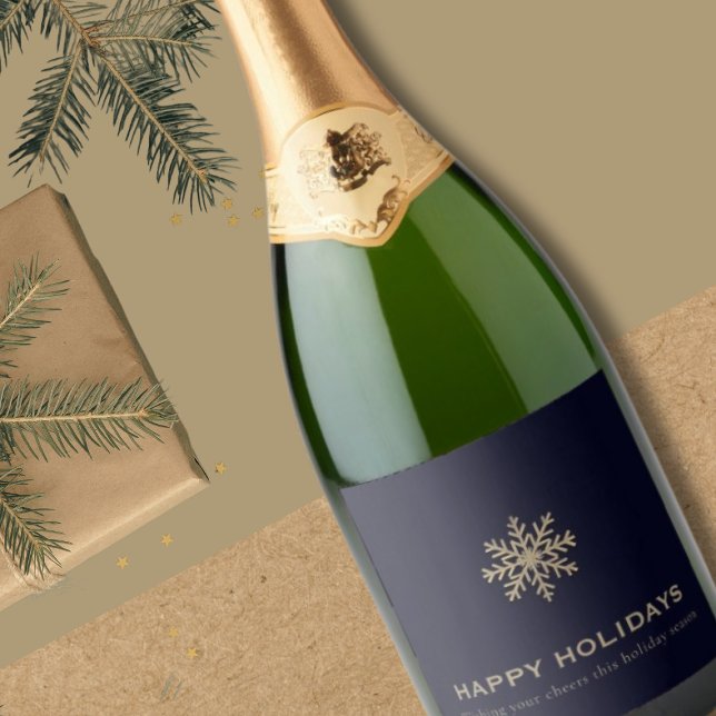 Snowflake Helgdag Champagne Label (Skapare uppladdad)