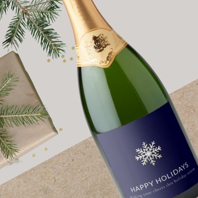Snowflake Helgdag Champagne Label (Skapare uppladdad)