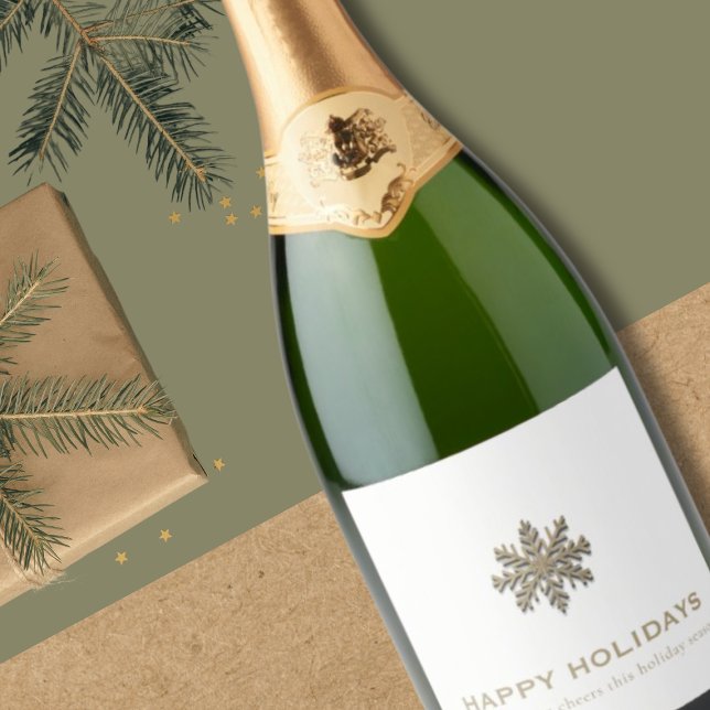 Snowflake Helgdag Champagne Label (Skapare uppladdad)