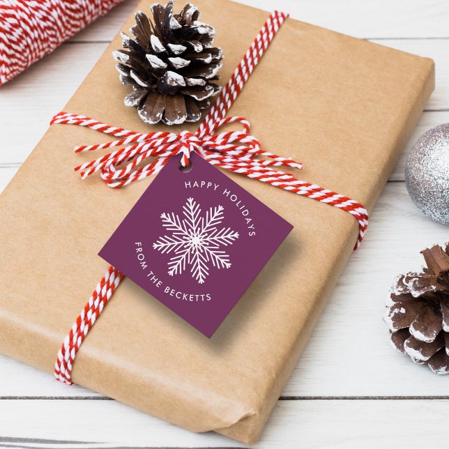 Snowflake-Helgdag Gåvor Etiketter (Skapare uppladdad)