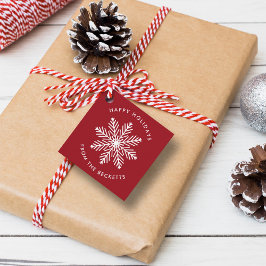 Snowflake-Helgdag Gåvor Etiketter