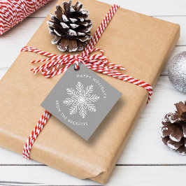 Snowflake-Helgdag Gåvor Etiketter