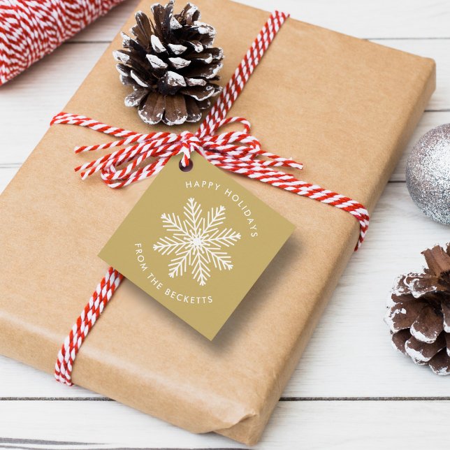 Snowflake-Helgdag Gåvor Etiketter (Skapare uppladdad)