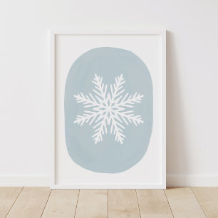Snowflake Helgdag Home Decor Wall Art Poster