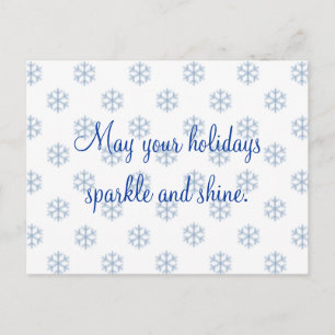 Snowflake Helgdag Postcard Helg Vykort