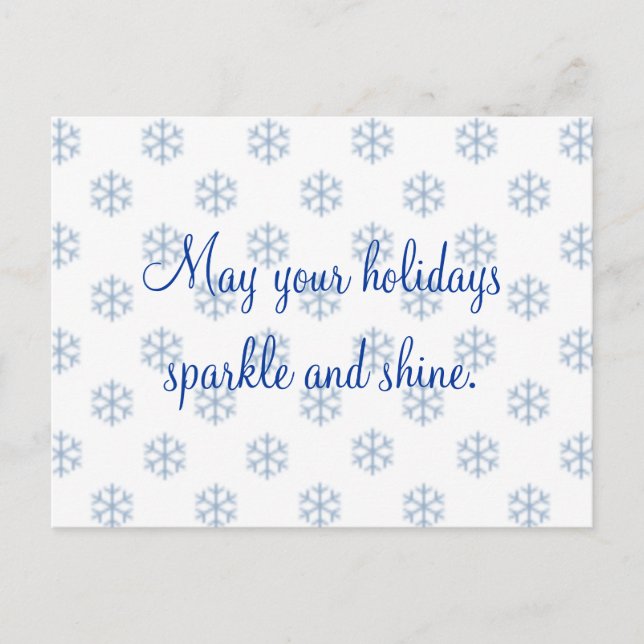 Snowflake Helgdag Postcard Helg Vykort (Framsida)