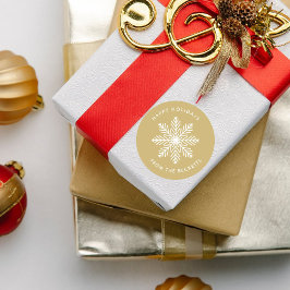 Snowflake-Helgdag Runt Klistermärke