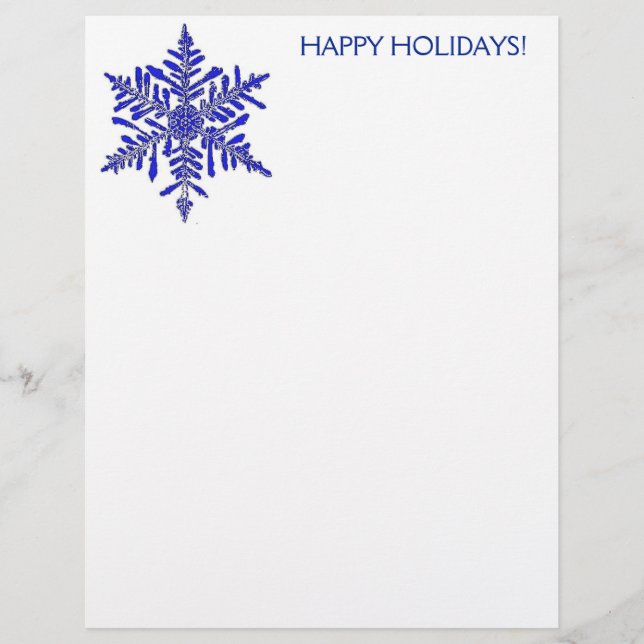 Snowflake Helgdag Stationery (Framsida)