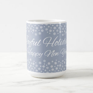 Snowflake Helgdagar mugg - välj stil, färg