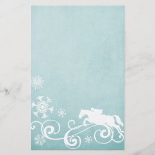 Snowflake Horse Helgdag jul Brevpapper